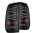 AlphaRex 97-03 Ford F150 / 99-16 Ford F250/F350/F450/F550 LUXX-Series LED Tail Lights - Alpha-Black 658001