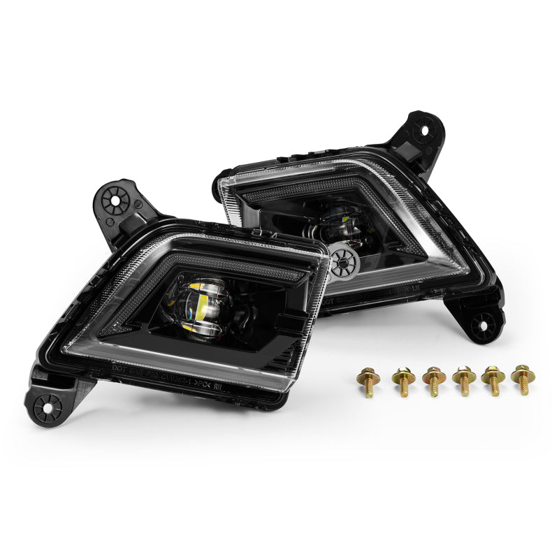 AlphaRex 19-23 Chevrolet Silverado 2500/3500HD DoubleTap Dual Color LED Projector Fog Lights 210017