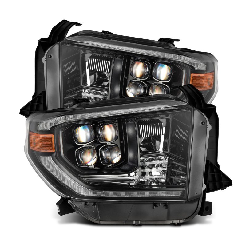 AlphaRex 14-21 Toyota Tundra NOVA-Series LED Proj Headlights Alpha-Blk w/Actv Light & Seq. Sig + DRL 880832