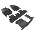 3D MAXpider 3D MAXider 22-24 Nissan Pathfinder 8-Seat Kagu Black Floor Mat - Row 1/2/3 L1NS14801509