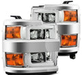 AlphaRex 15-19 Chevy Silverado 2500/3500 LUXX-Series Proj. Headlights Chrome w/Actv SeqSig & DRL 880099