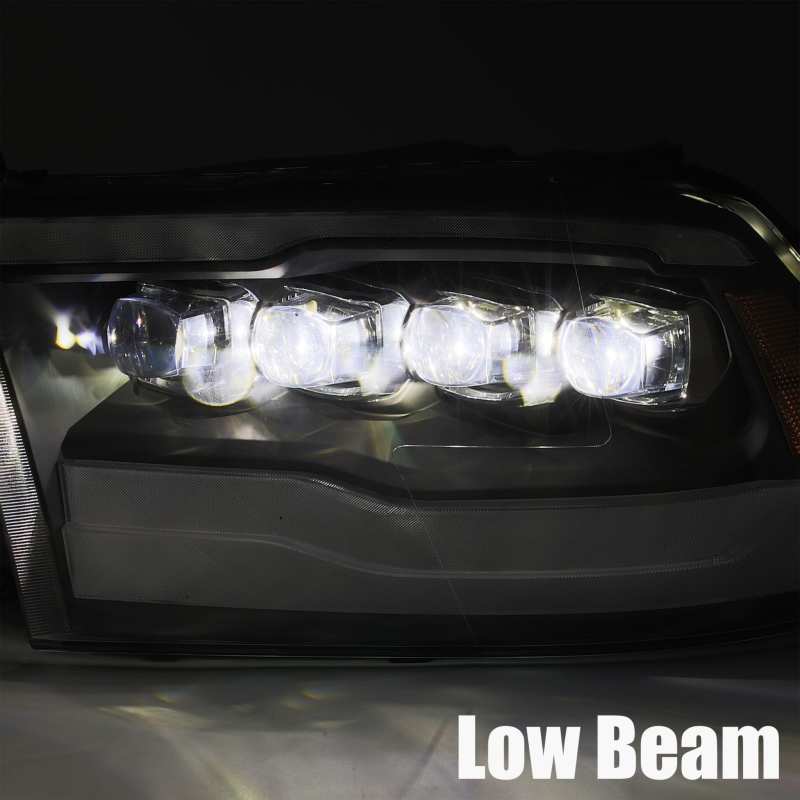 AlphaRex 09-18 Dodge Ram 1500HD NOVA LED Projector Headlights Plank Style Design Gloss Black w/DRL 880590