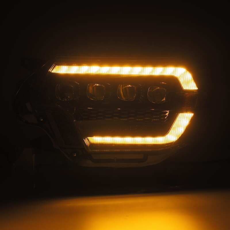 AlphaRex 12-15 Toyota Tacoma NOVA LED Proj Headlights Plank Style Black w/Activ Light/Seq Signal/DRL 880753