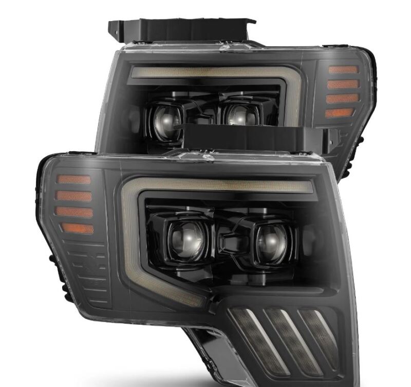 AlphaRex 09-14 Ford F-150 PRO-Series Projector Headlights Black w/Activation Light Seq Signal SB DRL 880483
