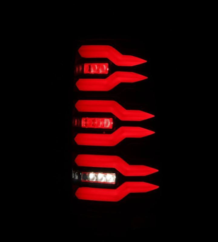 AlphaRex 99-06 Chevrolet Silverado/99-06 GMC Sierra LUXX-Series LED Tail Lights - Black/Red 620007