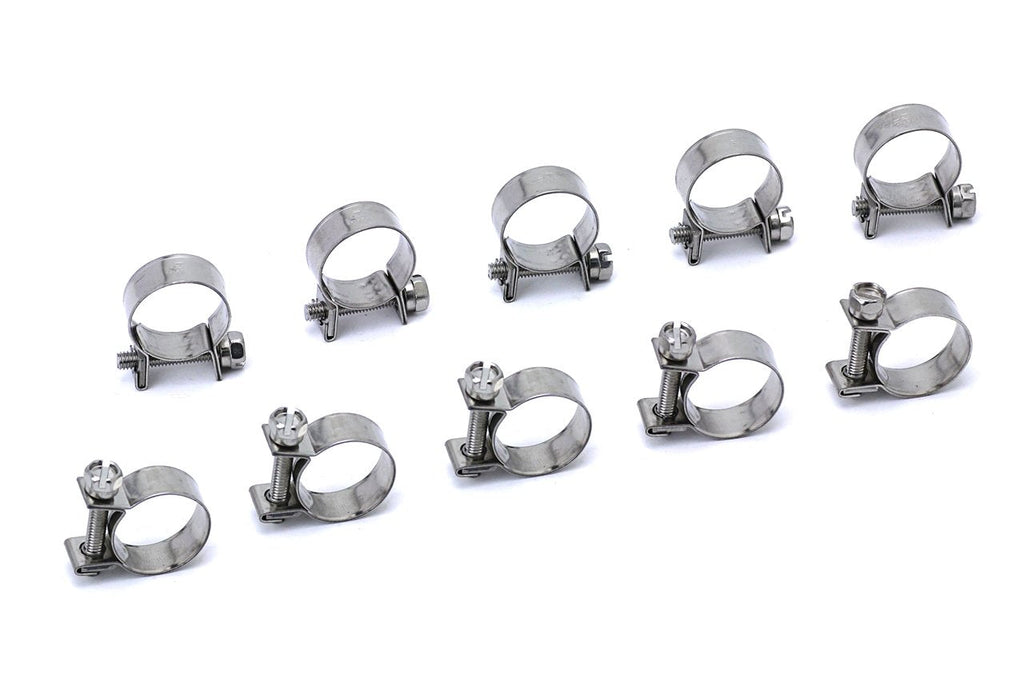 HPS Size # 16 Stainless Steel 3/8" Fuel Injection Hose Clamp, Range: 35/64" - 5/8" (14mm - 16mm)