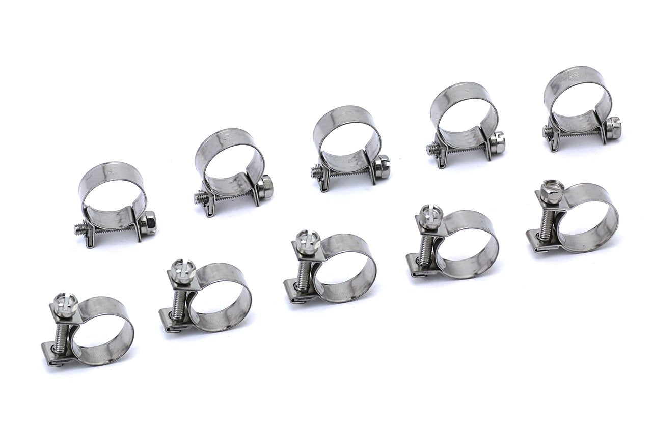 HPS Size # 16 Stainless Steel 3/8" Fuel Injection Hose Clamp, Range: 35/64" - 5/8" (14mm - 16mm)