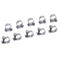 HPS SAE #14 Stainless Steel 5/16" Fuel Injection Hose Clamps 10pc Pack