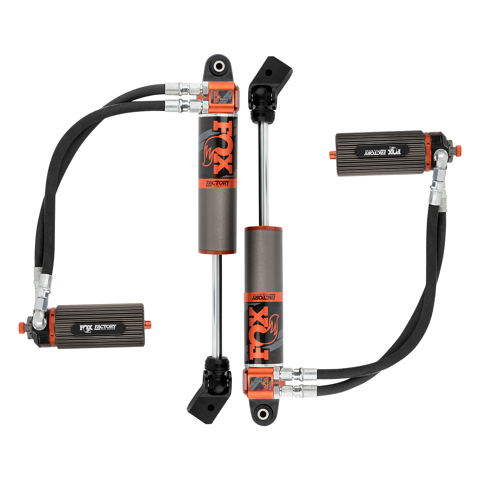 FOX 3.0 Remote Reservoir Front Shocks Adjustable | Factory Race Series Internal Bypass | 2-3 Lift | Gladiator JT