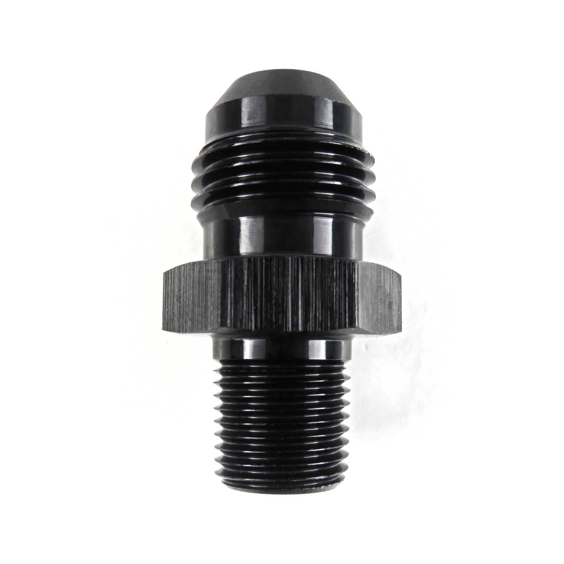 AN6 Male to 1/8" NPT Male Straight Adapter HEL Aluminium