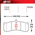 Hawk HB122U.710 Racing Pad - DTC-70 Compound