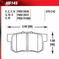 Hawk HB145F.570 Street Performance Pad - HPS Compound