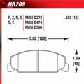 Hawk HB209E.583 Racing Pad - Blue Compound