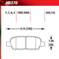 Hawk HB370E.559 Racing Pad - Blue Compound