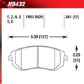 Hawk HB432F.661 Street Performance Pad - HPS Compound