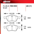 Hawk HB444E.685 Racing Pad - Blue Compound