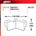 Hawk HB501G.625 Racing Pad - DTC-60 Compound