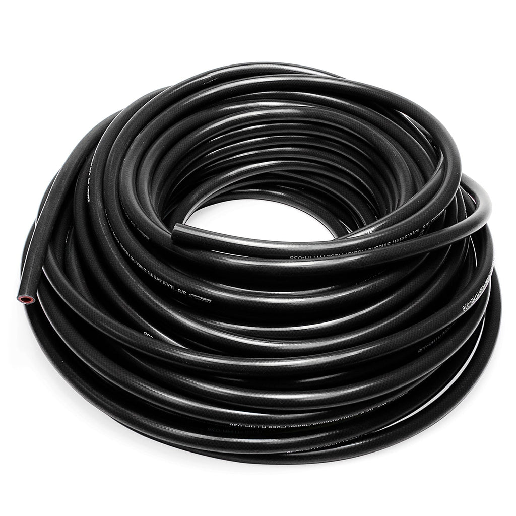 HPS High Temp 5/32" ID (4mm) Reinforced Silicone Heater Hose Black