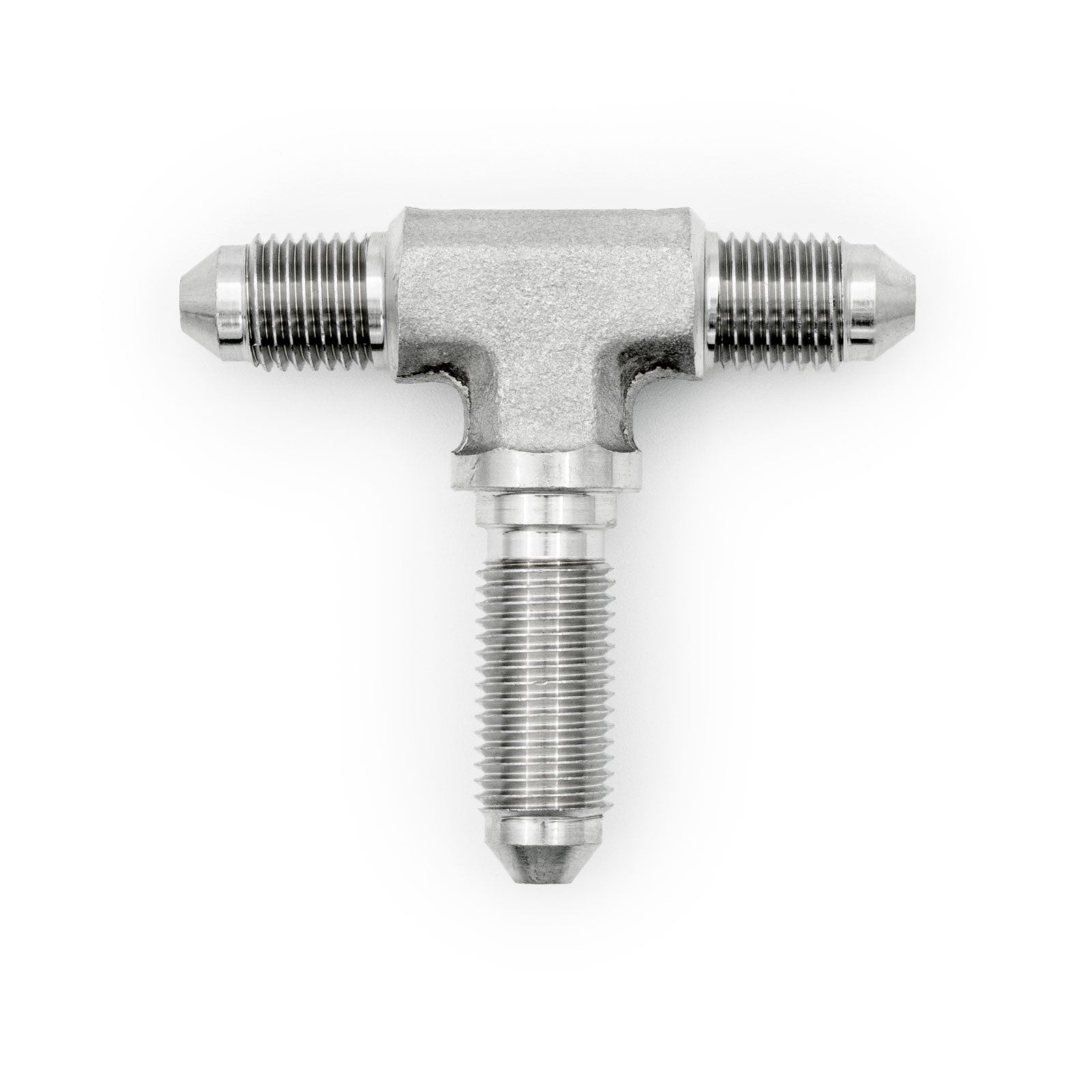 AN3 Male T-Piece Adapter with Bulkhead Fitting on the Leg HEL Stainless Steel