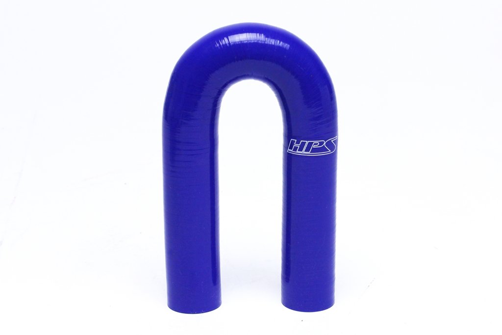 HPS 3/4" ID, Silicone 180 Degree U Bend Elbow Coupler Hose, High Temp 4-ply Reinforced, Blue, 19mm ID