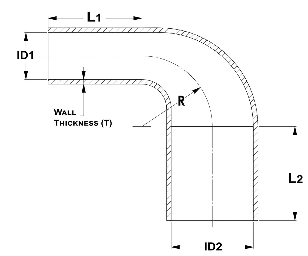 HPS 7/8" - 1-1/4" ID, Silicone 90 Degree Elbow Reducer Hose, High Temp 4-ply Reinforced, Blue, 22mm - 32mm ID