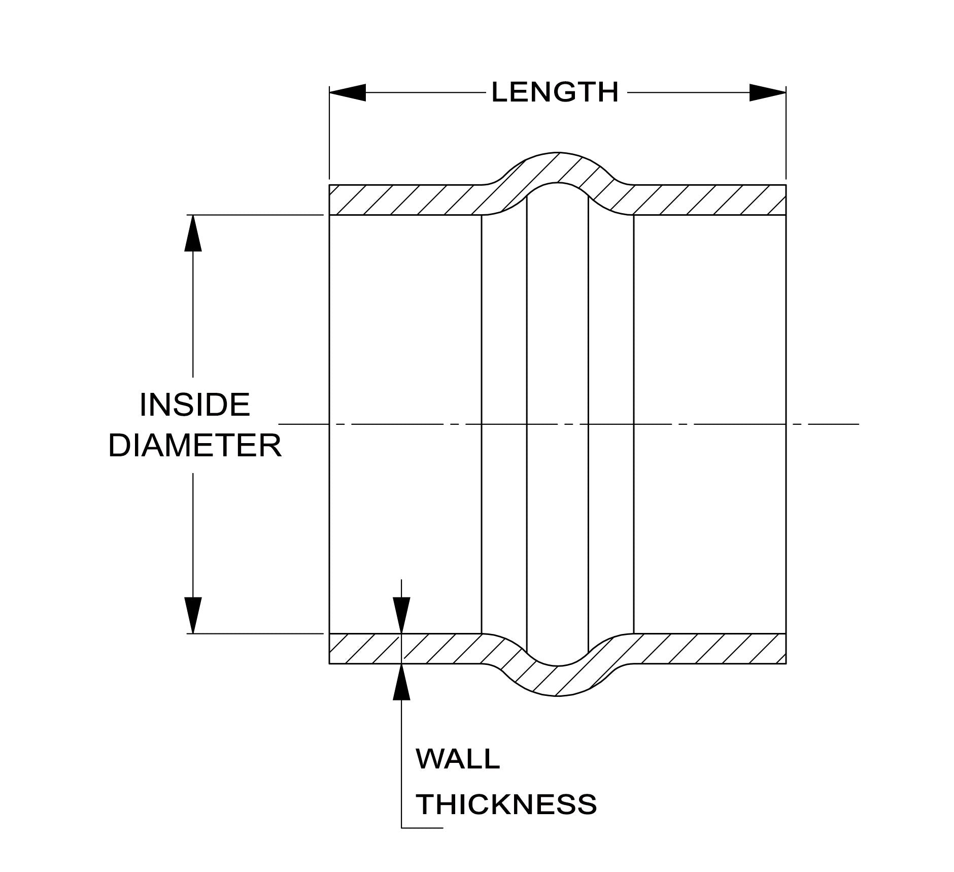 HPS 8" ID, 6" Length, Silicone Straight Hump Coupler Hose Hot Side, Ultra High Temp 6-ply Aramid Reinforced, Max. Temperature: 500F, 200mm ID
