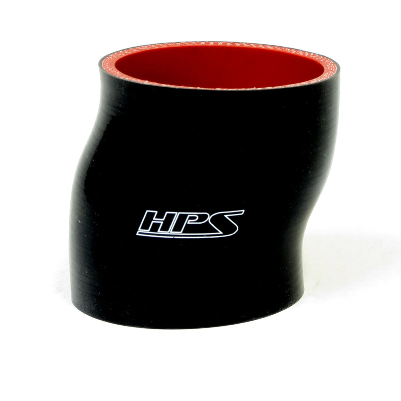 HPS Performance Silicone Offset Straight Coupler Hose, High Temp 4-ply Reinforced, Black