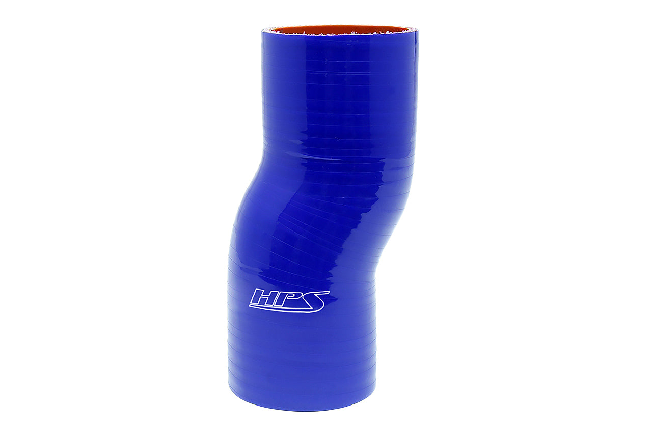 HPS 2" ID, 6" Length, Silicone Offset Straight Coupler Hose, High Temp 4-ply Reinforced, 51mm ID, Blue