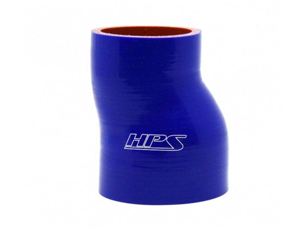 HPS 2-1/4" - 2-1/2" ID, 3" Length, Silicone Offset Straight Reducer Coupler Hose, High Temp 4-ply Reinforced, 57mm - 63mm ID, Blue