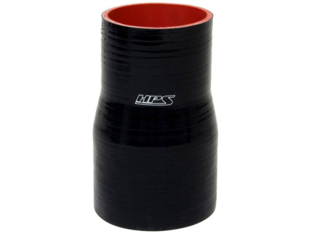 HPS 3" - 4-1/2" ID, 6" Length, Silicone Straight Reducer Coupler Hose, High Temp 4-ply Reinforced, 76mm - 114mm ID, Black
