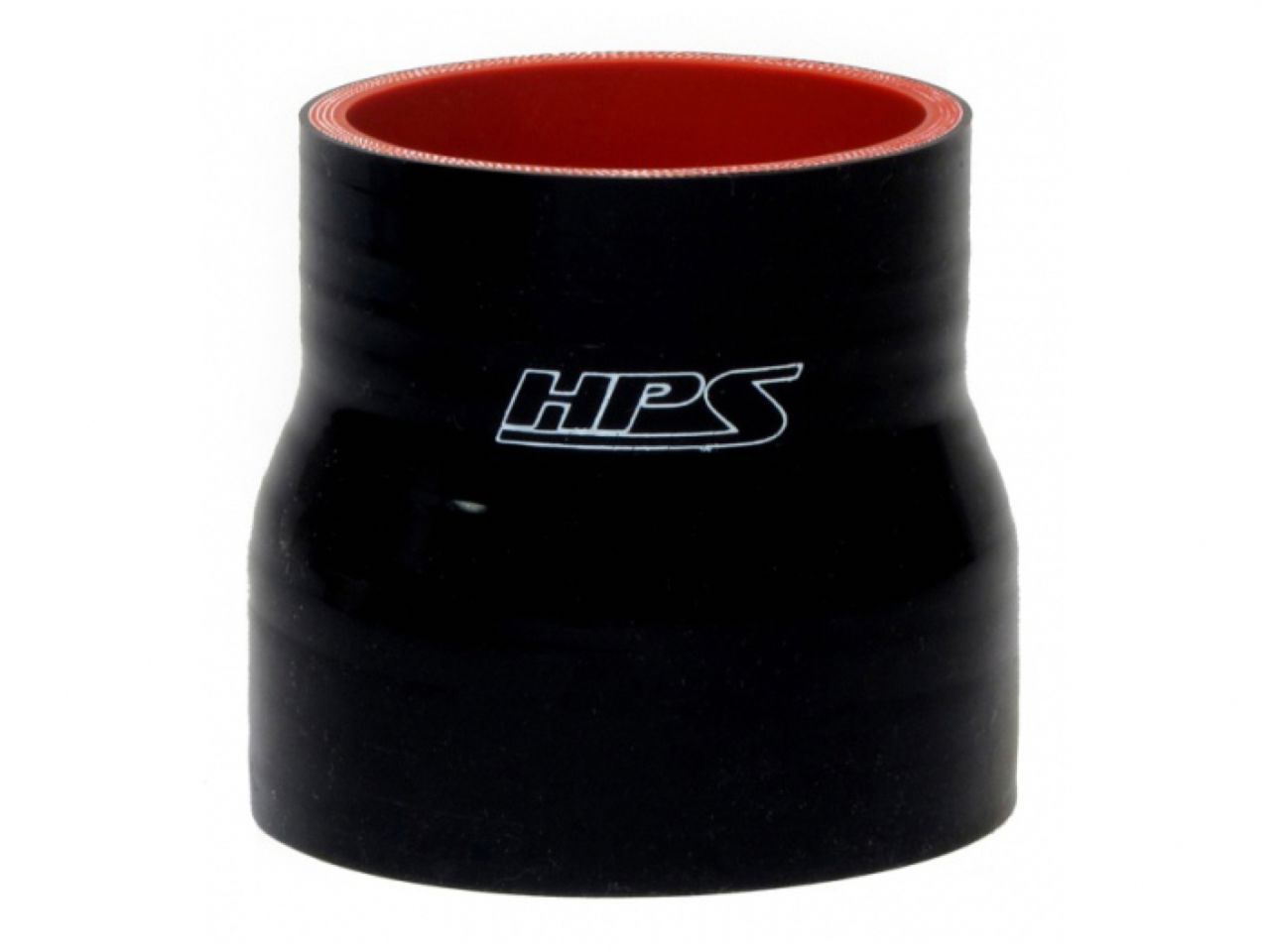 HPS 2" - 2-1/4" ID, 2-1/4" Length, Silicone Straight Reducer Coupler Hose, High Temp 4-ply Reinforced, 51mm - 57mm ID, Black