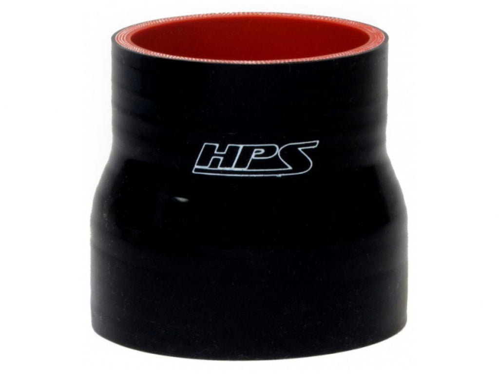 HPS 5/8" - 1-1/2" ID, 3" Length, Silicone Straight Reducer Coupler Hose, High Temp 4-ply Reinforced, 16mm - 38mm ID, Black