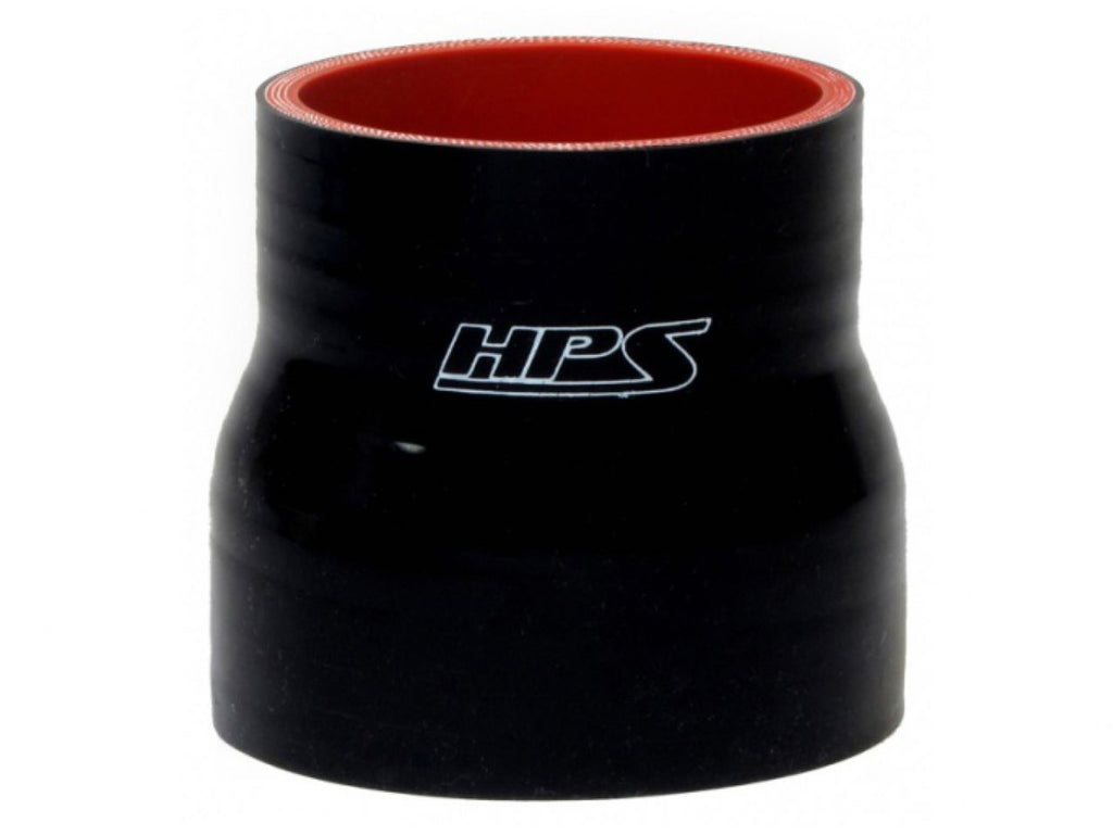 HPS 1-1/2" - 1-3/4" ID, 4" Length, Silicone Straight Reducer Coupler Hose, High Temp 4-ply Reinforced, 38mm - 45mm ID, Black