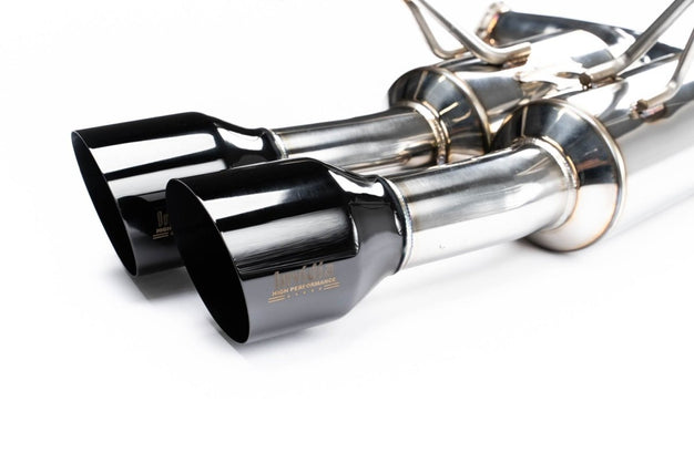 Invidia [15-21 WRX/STI] Gemini R400 Signature Series Black Tip Quad Tip Exhaust | HS15STIGM4SB