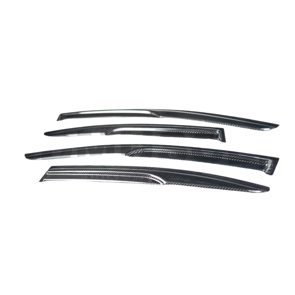 JDMuscle [15-21 WRX/STI] V2 Carbon Fiber Rain Guards / Window Visors