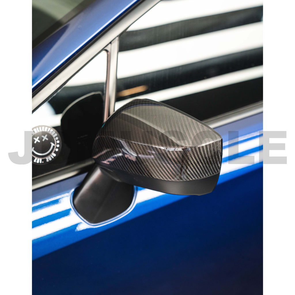JDMuscle [15-21 WRX/STI] Tanso Carbon Fiber Side Mirror Covers w/o Turn Signal