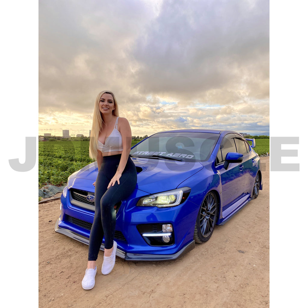 JDMuscle [15-17 WRX/STI] Carbon Fiber CS Style Front Bumper  Lip