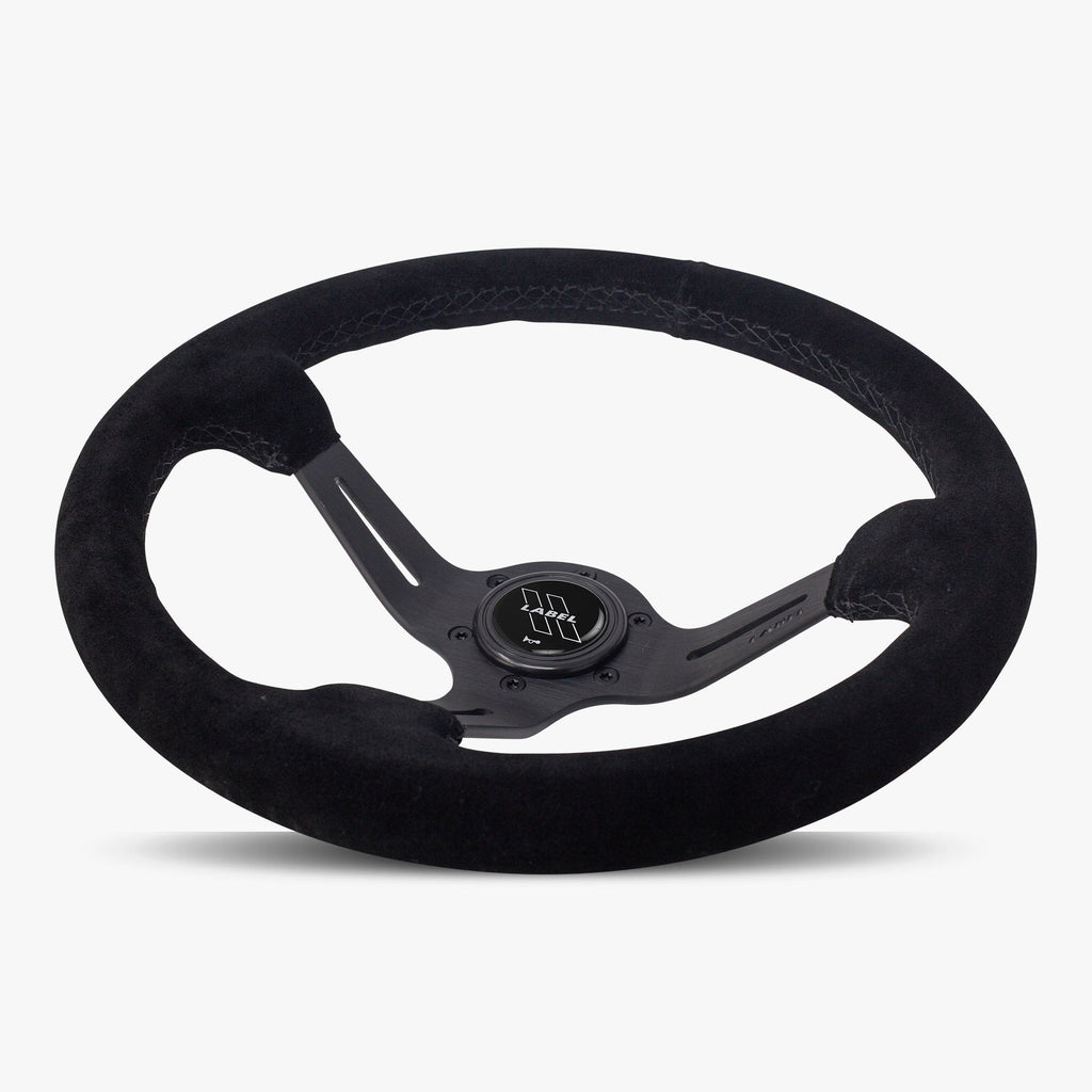The Le Mans | Black Alcantara Suede | Black Spoke | Black Stitch