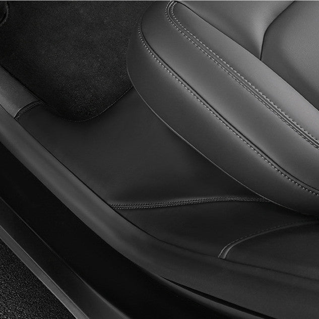 Leather Rear Door Sill Protector for Tesla Model Y 2020-2024
