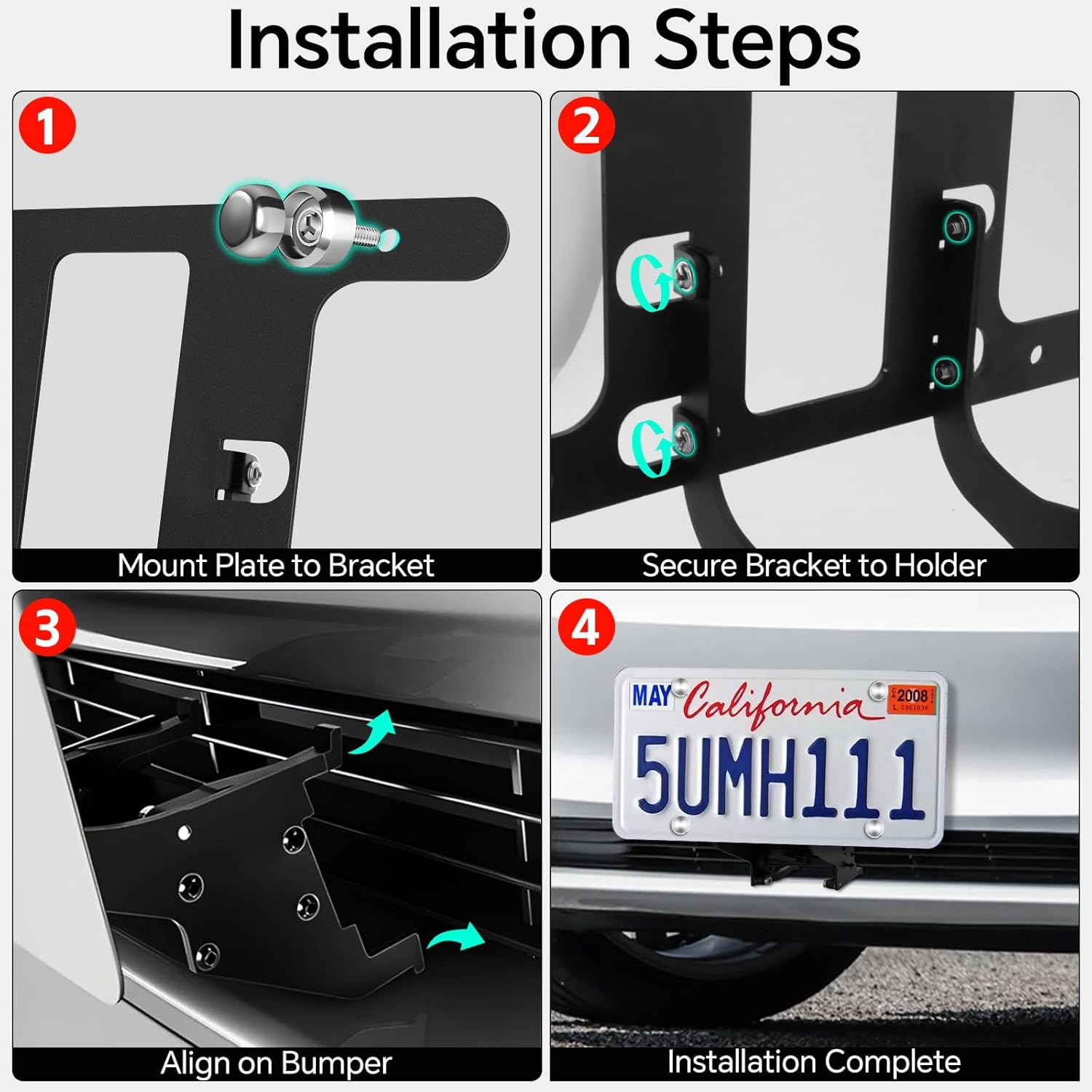 Model 3 Highland US Standard License Plate Holder | Aluminum Bracket