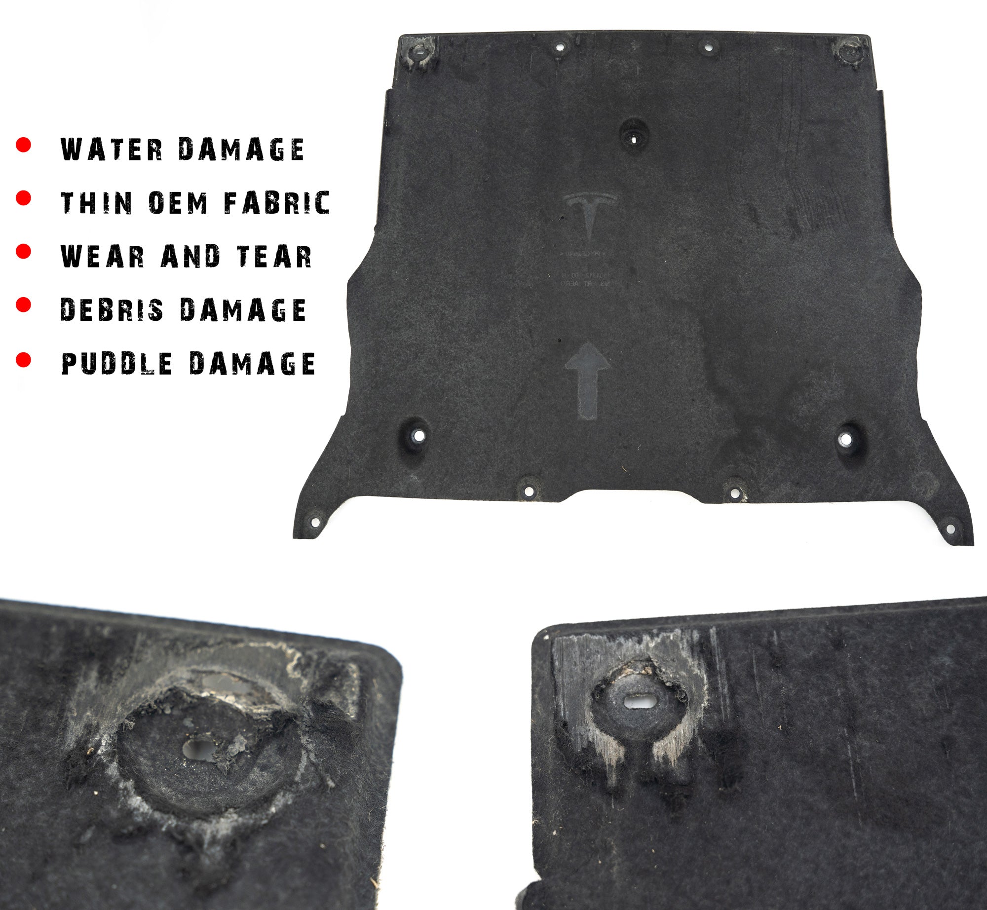 HPS Black Aluminum Skid Plate Undertray Protection Shield Tesla 2017-2023 Model 3
