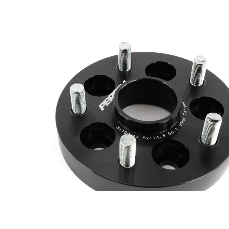 Perrin 25mm 5x100 to 5x114.3 Wheel Adapter Subaru 04-19 | PSP-WHL-226BK