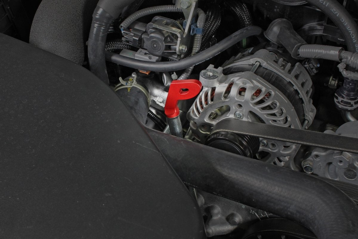 Perrin Aluminum [15-25 WRX] "P" Style Dip Stick Handle Red Finish FA20 / FA24 | PSP-ENG-720RD