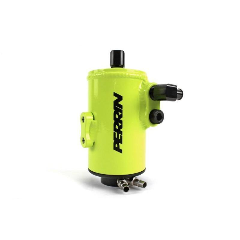 Perrin 02-14 WRX / 04-21 STI / 05-09 LGT Air Oil Separator Neon Yellow w/ FMIC | PSP-ENG-607NY