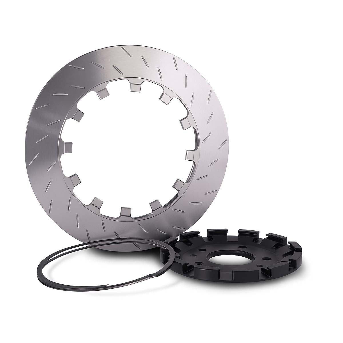 PFC Rear V3 Slotted Rotor/Hat Assembly - Left - Porsche 997 GT3