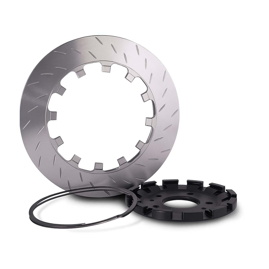 PFC Rear V3 Slotted Rotor/Hat Assembly - Right - Porsche 997 GT3