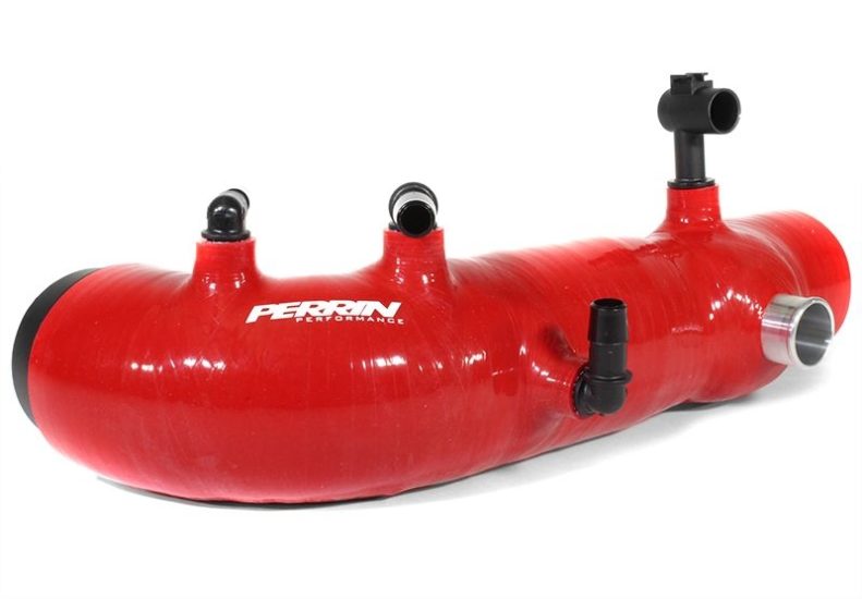 Perrin [02-07 WRX, 04-21 STI, 04-08 FXT] 2.4" Turbo Inlet Hose - Black/Red/Blue | PSP-INT-401