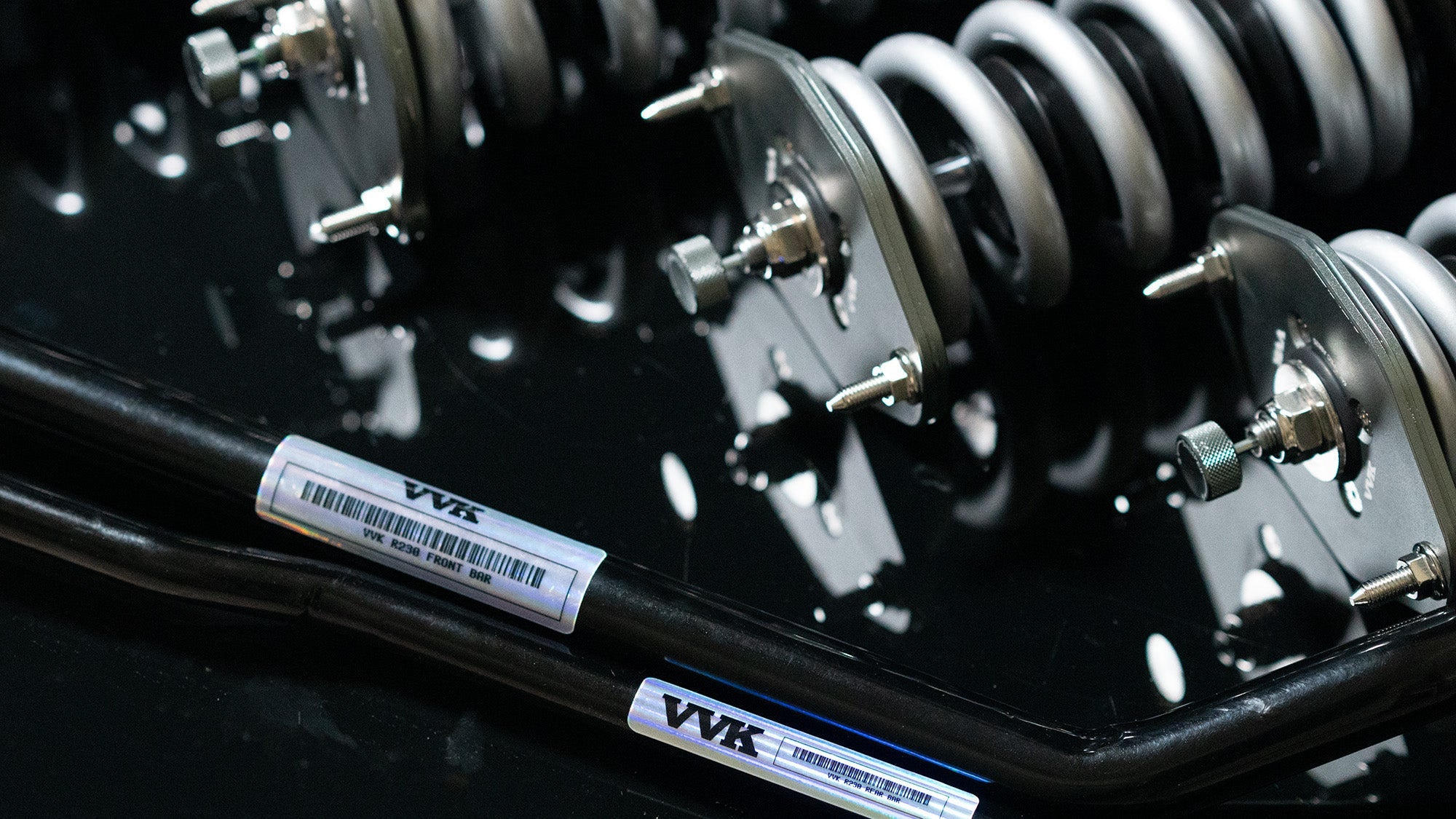 Mercedes SL500 R230 Coilover Conversion Kit with Adjustable Sway Bars and Power Steering