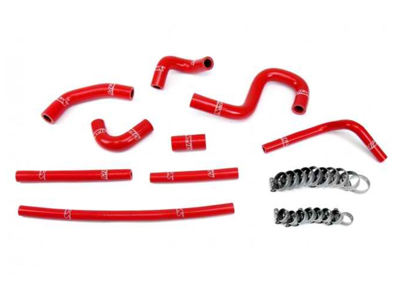 HPS Reinforced Red Silicone Heater Hose Kit Coolant Toyota 96-02 4Runner 3.4L V6 with rear heater