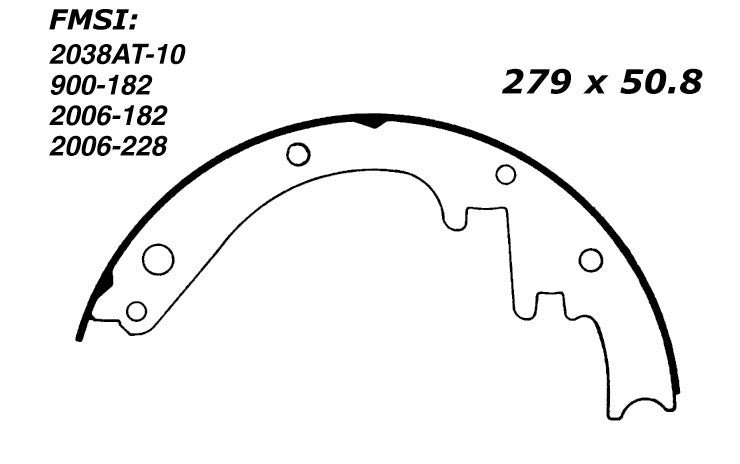 Porterfield Brake Shoes for 1954 CHEVROLET CORVETTE